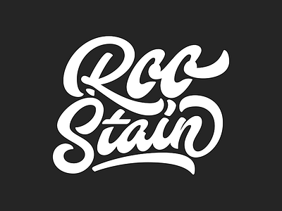 RooStain Logotype calligraphy cursive handlettering letter lettering script type typo typography