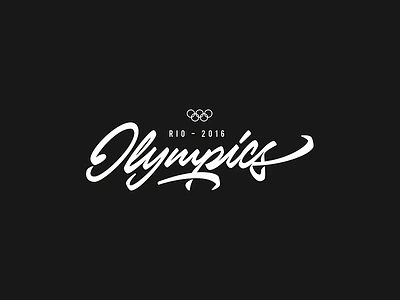 Rio 2016 Olympics Lettering calligraphy cursive handlettering letter lettering olympics rio script type typo typography