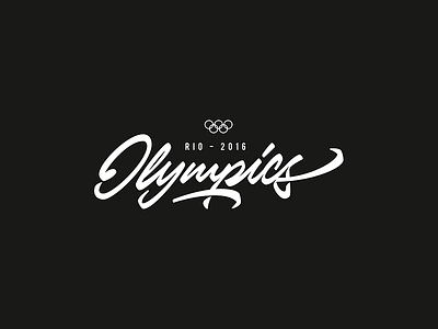 Rio 2016 Olympics Lettering calligraphy cursive handlettering letter lettering olympics rio script type typo typography