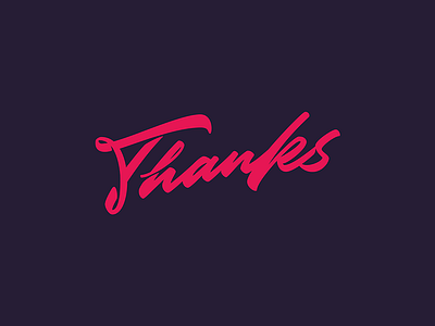 Thanks Lettering calligraphy cursive handlettering letter lettering script thanks type typo typography