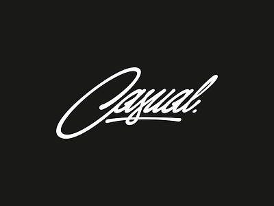 Casual. Lettering calligraphy casual cursive handlettering letter lettering script type typo typography