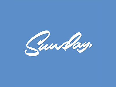 Sunday. Lettering calligraphy cursive handlettering letter lettering script sketch sunday type typo typography week