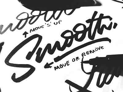 Smooth. Sketch calligraphy cursive handlettering letter lettering script sketch smooth type typo typography vintage
