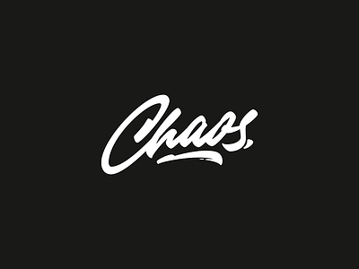 Chaos. Lettering calligraphy chaos chaotic cursive handlettering letter lettering script sketch type typo typography