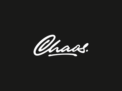 Chaos. Lettering by Ste Bradbury - Dribbble