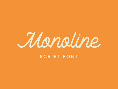 Monoline Script Font cursive font handlettering lettering mono monoline script type typeface