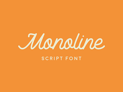 Monoline Script Font