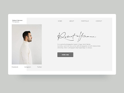 Portfolio website template design adobe xd amir amirgrafix amirislam elegent landing page design landingpage minimal minimal web design photographer website photography photography website portfolio portfolio template template design uiux web template website design