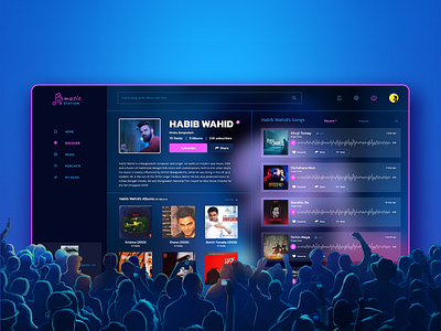 Music Streaming web app UI