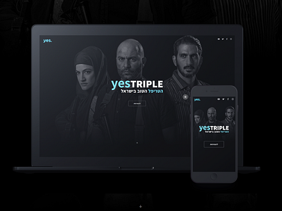 yesTriple black blue html css minimalist mockup responsive ui webdesign webdevelopment white