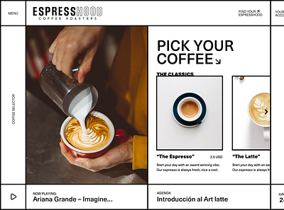 Cofee Shop UI agenda coffee shop ecommerce latte player shopify transparent ui ui