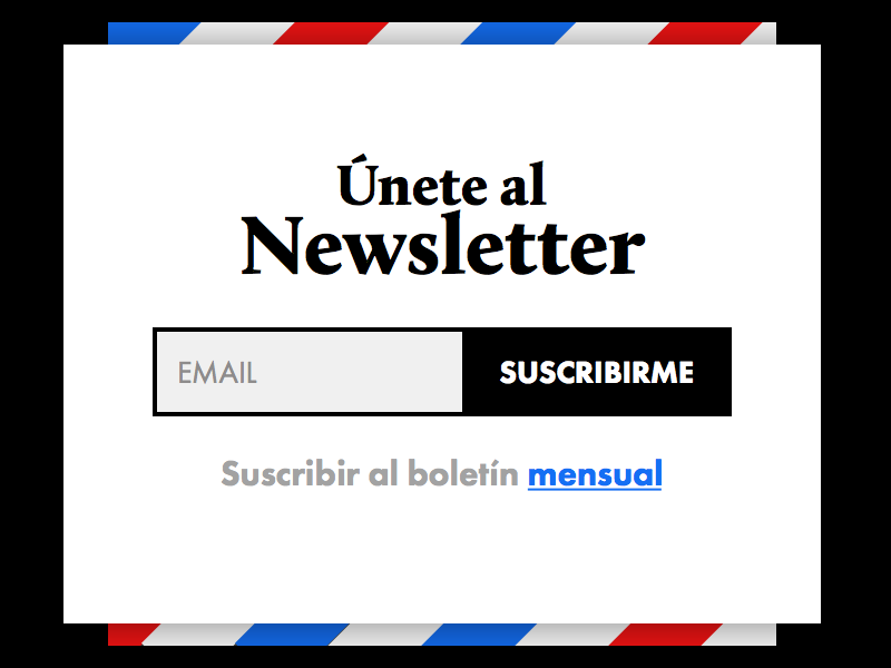 newsletter signup by Francisco Ávila on Dribbble