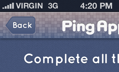 Pingapp display gradient ios iphone patterns pingapp purple retina topbar