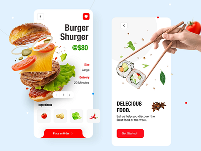 Food Delivery App UI adobe app branding burger delivery design figma food food delivery graphic design mobile ui ux xd