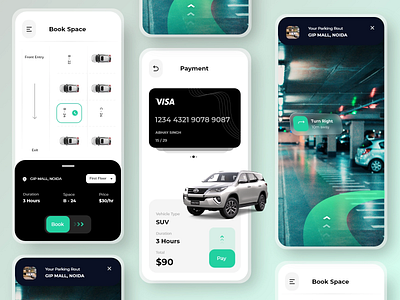 Parking Space Booking App UI app booking branding design figma graphic design illustration logo mobile parking travel ui ux vector