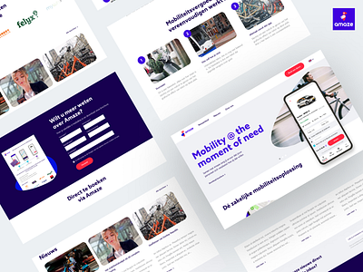 Amaze Mobility Landing Page Design adobe app branding design figma graphic design homepage illustration landingpage logo mobility transportation ui ux vector vehicle website xd