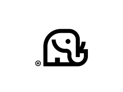 Bold elephant bold elephant geometric line art logo minimalist modern simple