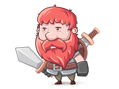 Irishman fighter game illustration irishman mercenary rpg vector warrior