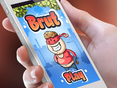Brut 2d app art character design funny game mobile mobile apps superhero
