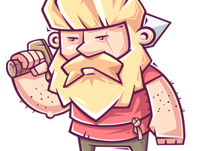 Barbarian barbarian character funny game illustration vector warrior