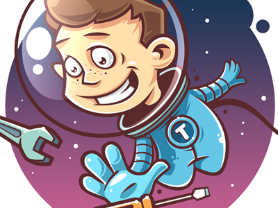 Star boy boy character child funny game illustration space vector