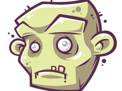 Zombi character funny game illustration vector zombi