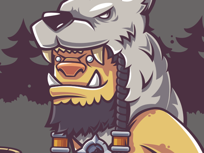 Durotan character durotan funny illustration orc vector warrior wolf wow