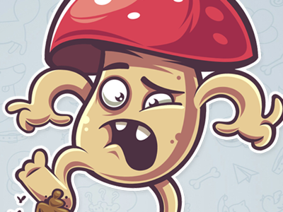 Amanita 3 amanita character funny game illustration mushroom stickers telegram vector