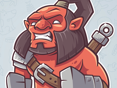 Axe axe barbarian character dota2 funny game illustration vector warrior