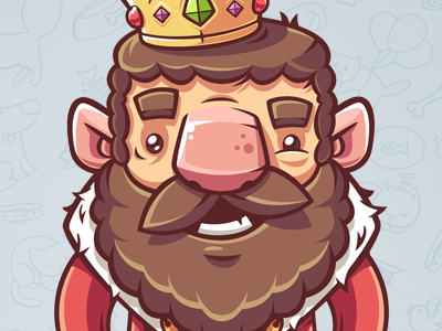 King character funny game illustration king vector