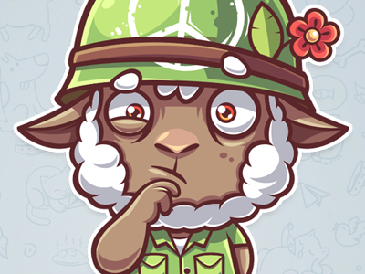 Sheep character funny game illustration sheep vector