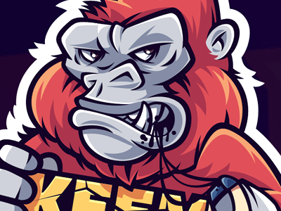 Gorilla character funny game gorilla illustration kong monkey vector