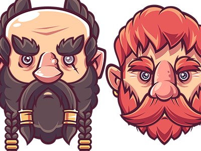 Barbarians barbarians beard character funny game illustration vector warrior