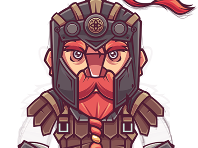 A set of barbarians 2 barbarians beard character funny game illustration vector warrior