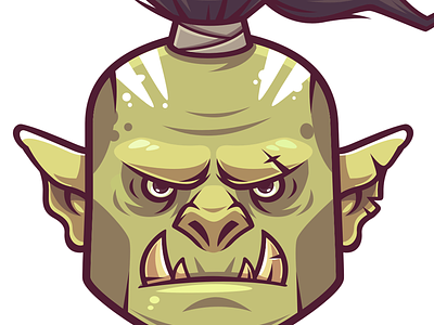 Orc character funny game illustration orc vector warrior