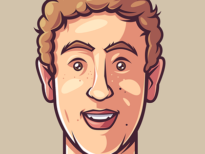 Zuckerberg art character fan funny game illustration man norris vector