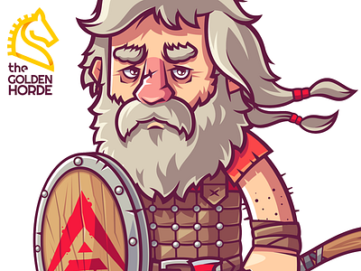 Mike Doty (Blockchain Heroes) barbarian beard blockchain character funny game heroes illustration man vector warrior
