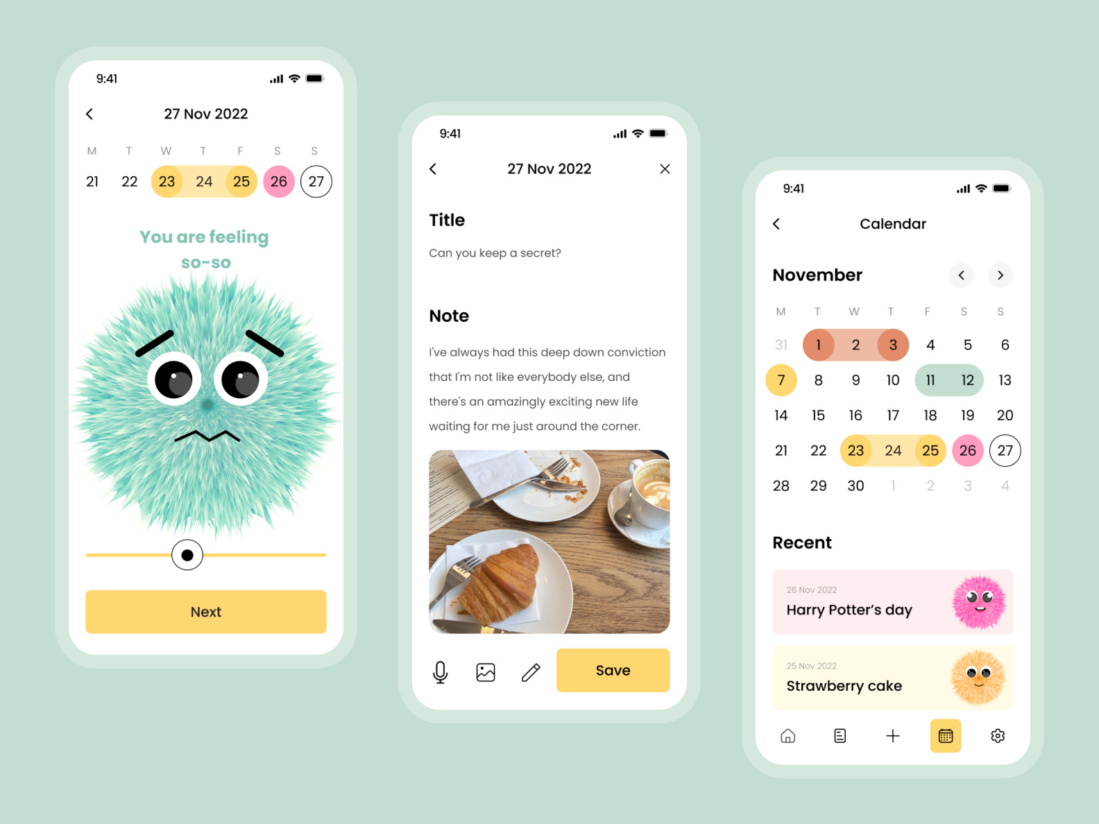 Mood Diary App By Anastasia On Dribbble