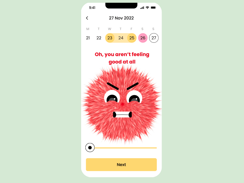 Diary mood app animation diary mood emotion tracker figma fluffy illustration make notes mobile app mobile diary mood tracker notes ui