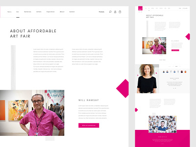 Art, ecommerce webdesign #2 About about art clean elegant grid landing layout minimal simple webdesign