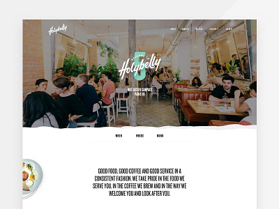 Holybelly - New website It's good because we care branding food french home landing layout page restaurant typography ui ux website