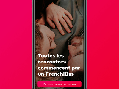 Frenchkiss App #1 android app app design application branding dating dating app design ios love meet mobile register splash tinder ui ux