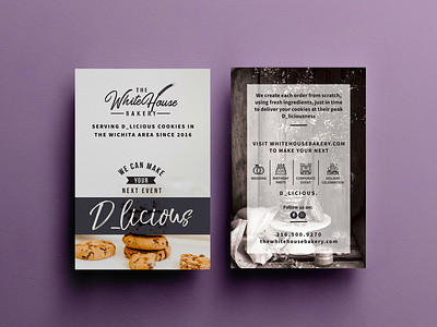Double sided flyer design bakery cookies delicious design designer double sided flyer flyer design graphic graphic design graphic designer marketing material modern print print flyer professional