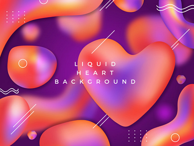 Liquid heart background for download