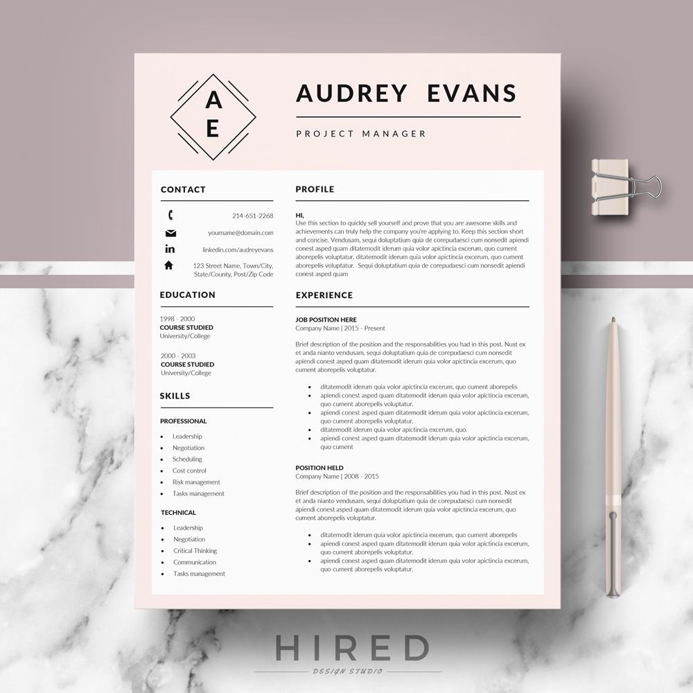 Instant download Resume + Cover Letter + Resume writing guide by Hired ...