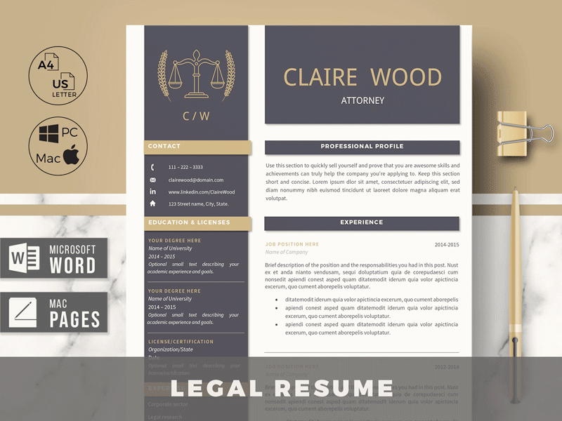 Attorney Resume Template. Professional Lawyer Resume attorney resume biodata completely editable resume corporate resume cover letter template curriculum template cv elegant resume executive resume template lebenslauf professional lawyer resume resume for word resume template technical resume