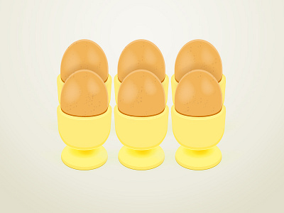 6 Eggs illustration egg cup eggs graphic illustration illustrator