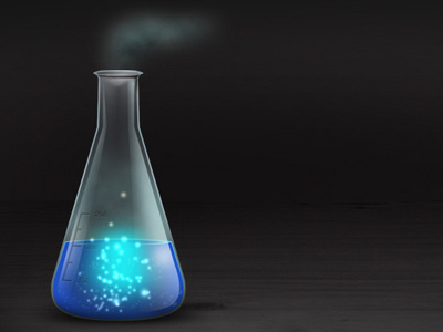 Conical flask with added magic! chemistry flask glow illustration magic photoshop smoke