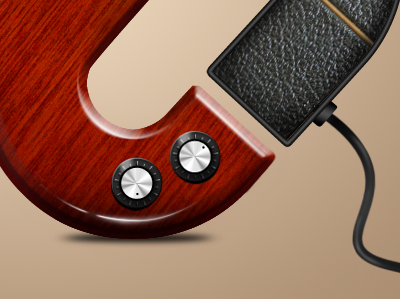 logo based on amp and guitar amplifier dials graphic guitar icon leather logo music photoshop wood