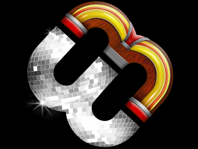 Music themed logo disco ball icon jukebox logo photoshop